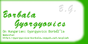 borbala gyorgyovics business card